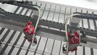 [LaserMen] LM-1410 Double heads co2 laser cutting and engraving machine cutting bamboo boards