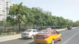 Driving in Chaoyang District, near Fourth Ring Road, Beijing, China, 2017-05-12