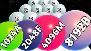 Ball Run Infinity vs Ball Merge 2048 - All Level Gameplay (NOOB vs PRO vs HACKER) Mobile Games