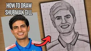 Shubman Gill Drawing easy | How to draw Shubman Gill Drawing step by step for beginners #shubmangill