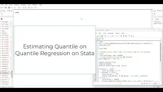 Estimating Quantile on Quantile Model in Stata and its Contour Plot Visualization