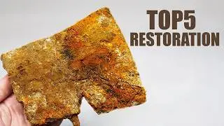 TOP 5 Extremely Rusty Antique Axe Restorations. ASMR Video