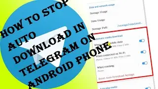 how to stop auto download in telegram on android phone 2021