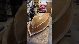First coat of epoxy on the boat!  Prepping for fiberglass. #epoxy #boatbuilding #boatlife