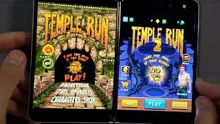 Temple Run vs Temple Run 2 - Characters Review - Microsoft Surface Duo Gameplay