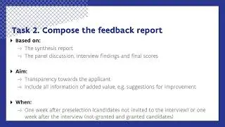 FWO instruction clip - Your role as rapporteur