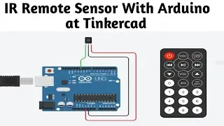 #15 IR Remote Sensor with Arduino at Tinkercad in English || Tutorial for  Beginners || Block Coding
