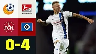 HSV-Sch&uuml;tzenfest im Spitzenspiel: 2. Bundesliga: 1. FC N&uuml;rnberg - Hamburger SV | Soccer Highlights