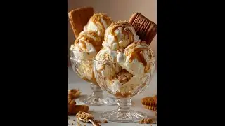 Creamy Biscoff ice cream with 2 ingredients