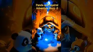 Panda and Squirrel Adventure Story -3|कछुआ गुरु का आगमन|@SparkMindStories|#ai