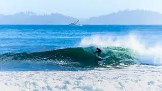SURFING PERFECT GLASSY WAVES IN A REMOTE LOCATION ON VANCOUVER ISLAND, CANADA - RAW VIDEO