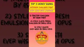 Top 3 Money Saving Interior Emulsion paint #wallpainting #walldecor #youtubeshorts #shorts