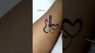 beautiful Guitar tattoo #tattooart #shorts #1ksubs