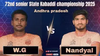West Godavari vs Nandyal 💥💥 72nd senior state kabaddi championship 2025 at Kurnool 