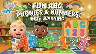 Alphabet Song for Babies 🅰️🅱️ | Learn ABC with Cute 3D Animals | Welly Kids World