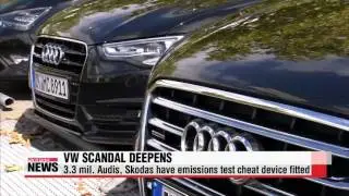 VW scandal： 3.3 mil. Audis， Skodas have emissions test cheat device fitted   아우디