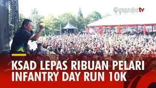 Kasad Dudung Abdurahman Lepas Ribuan Pelari Infantry Day Run 10K di Bandung, Jawa Barat