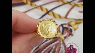 Ebay listing: Estate Medallion Coin Ring in 18k Yellow Gold, Size: 6.5, Weight 5.5g