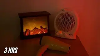 READY to SLEEP with this DEEP COMBO - FIREPLACE, FAN HEATER and HAIR DRYER SOUND (ASMR)