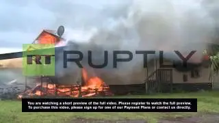 USA: Watch as Puna lava flow ENGULFS this Hawaiian home