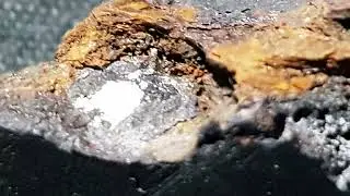 Meteorite or Meteor wrong, strange cluster of something that shines a bit like the moon