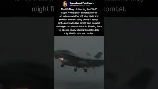 F/A-18 Super Hornet carrier landing in extreme weather