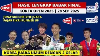 Korea Juara Umum!! Hasil Lengkap Final Korea Open 2025: Indonesia Raih 1 Gelar Juara