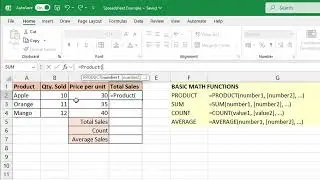 Basic Math Excel Functions [ENG] - Using Productivity Tools - Empowerment Technologies