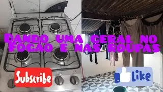 Faxina completa no fog&atilde;o + Lavando roupas na m&atilde;o #faxina #donadecasa #roupaslimpas # rotina