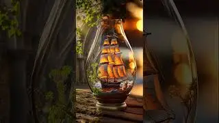 The Ship in the Bottle | #viral #bottle #digitalart #ship