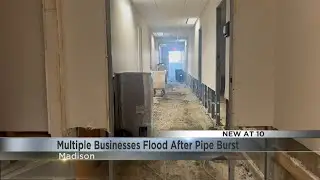 Pipe burst floods Madison businesses, local artist loses thousands in artwork