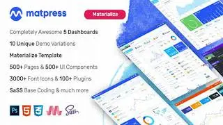 MatPress - Materialize Admin Template | Themeforest Website Templates and Themes