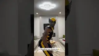 😅DeadPool in Wolverines Costume #deadpool #wolverine #movie ￼