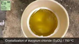 Сrystallization of Europium chloride EuCl3 / 750 С