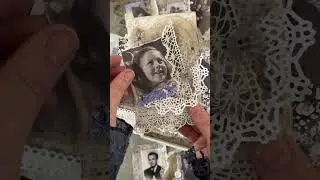 Fodder School 5 Vintage lace project with altered family photos