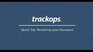 Quick Tip: Resetting your Password