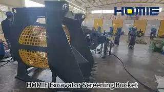 HOMIE Excavator Rotating Screening Bucket &ndash; 3-35 Ton Custom Fit!