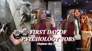 FIRST DAY OF PSYCHOLOGY JOBS *behind the scenes dom's music video*  | VLOGMAS DAY 11