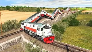 【踏切アニメ】あぶない電車 空中 6 TRAIN Crossing 🚦 Fumikiri 3D Railroad Crossing Animation #1