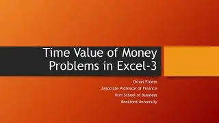 Time Value of Money in Excel -3: PMT function