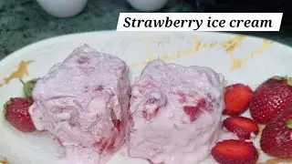 Homemade Strawberry Ice Cream 🍓 | No Machine No Eggs | Snehal&rsquo;s Kitchen