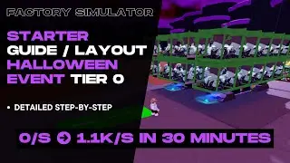 Лучший макет события Хэллоуина для новичков в Factory Simulator Roblox!