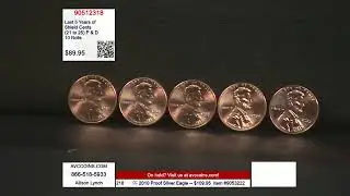 Последние 5 лет выпуска банкнот Shield Cents (от 21 до 25 центов) P & D (10 рулонов)
