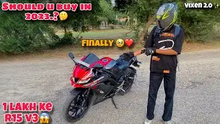Finally Apni Yamaha R15v3 aahi gayi🔥❤️|| should u buy in 2023🤔#yamahar15v3  #secondhandbike