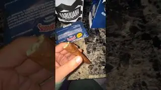 Pot junky rolls a rare vanilla backwood😱🪵 #viral #funny #comedy #troll #smoker