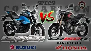 SUZUKI GIXXER 155 vs HONDA CB150R STREETSTER SPECS COMPARISON