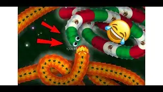 Wormax.io INSANE Crazy MEGA HUGE Worm Kills!  Dominating The Server ( Wormaxio) Best of Pumpkin Skin