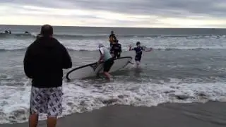 RI Surfers Healing pair up with children at Narragansett beach