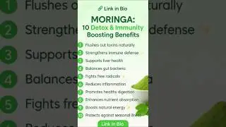 Moringa Detox & Immunity Benefits 2025 | Natural Body Cleanse & Energy Boost #moringabenefits #detox