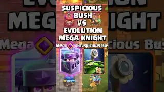 &iquest;Pueden 2 de elixir vencer a 7? Megacaballero Evolutivo contra Arbusto Sospechoso #clashroyale #s...